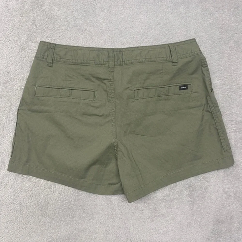 Prana‎ Shorts Womens Size 4 Green Palisades Ripstop Olive Casual Outdoors Hike